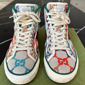Gucci Sneaker 1977 Grey Base, Multi Color Double G's (RARE)